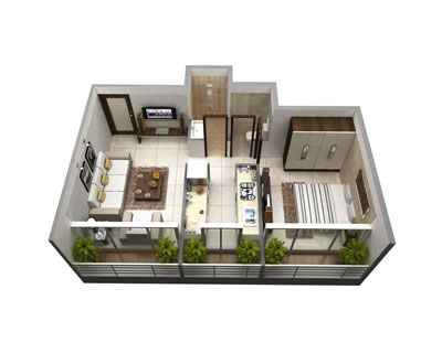 1 BHK Plan - B